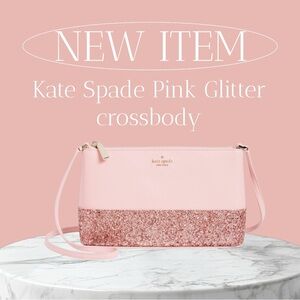 NWT Kate Spade Pink Glitter Crossbody Bag